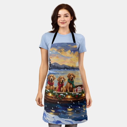 Chesapeake Bay Retriever Kerstboot Vakantie Schort (Gedragen)