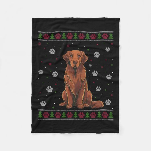 Chesapeake Bay Retriever Kersttrui Huisdier Hond Fleece Deken (Voorkant)