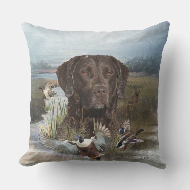 Chesapeake Bay Retriever, Kunst Buitenkussen (Voorkant)