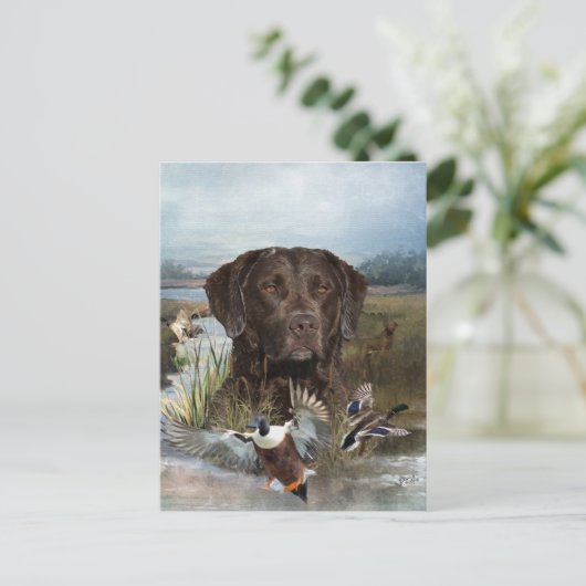Chesapeake Bay Retriever, Kunst Feestdagenkaart (Staand voorkant)