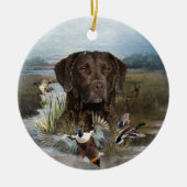 Chesapeake Bay Retriever, Kunst Keramisch Ornament (Voorkant)