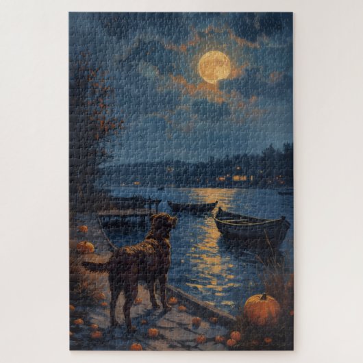 Chesapeake Bay Retriever Merenoever Halloween Kuns Legpuzzel (Verticaal)
