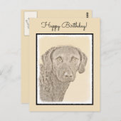 Chesapeake Bay Retriever originele hondkunst schil Briefkaart (Voorkant / Achterkant)