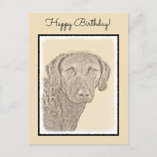 Chesapeake Bay Retriever originele hondkunst schil Briefkaart