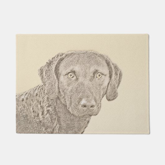 Chesapeake Bay Retriever originele hondkunst schil Deurmat (Voorkant)