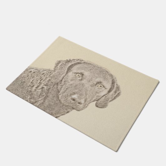 Chesapeake Bay Retriever originele hondkunst schil Deurmat (Schuin)