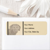 Chesapeake Bay Retriever originele hondkunst schil Etiket (Insitu)