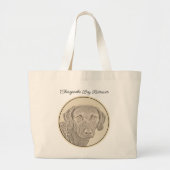 Chesapeake Bay Retriever originele hondkunst schil Grote Tote Bag (Voorkant)
