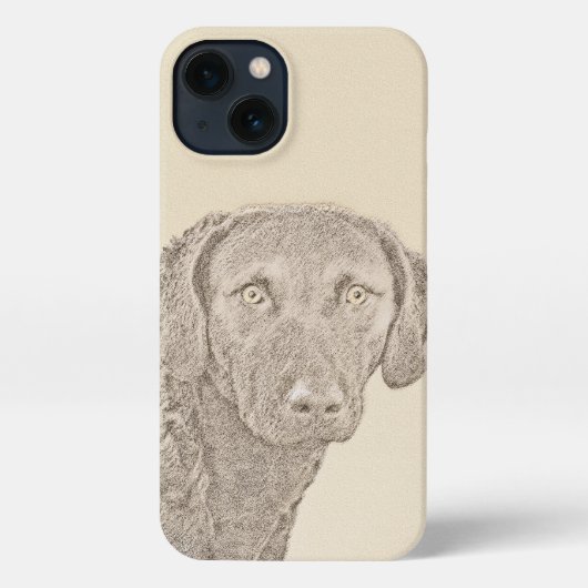 Chesapeake Bay Retriever originele hondkunst schil iPhone Hoesje (Achterkant)