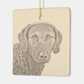 Chesapeake Bay Retriever originele hondkunst schil Keramisch Ornament (Links)