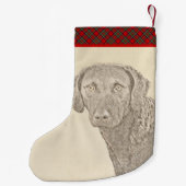 Chesapeake Bay Retriever originele hondkunst schil Kleine Kerstsok (Achterkant)