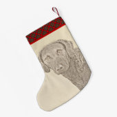 Chesapeake Bay Retriever originele hondkunst schil Kleine Kerstsok (Achterkant (Hangend))
