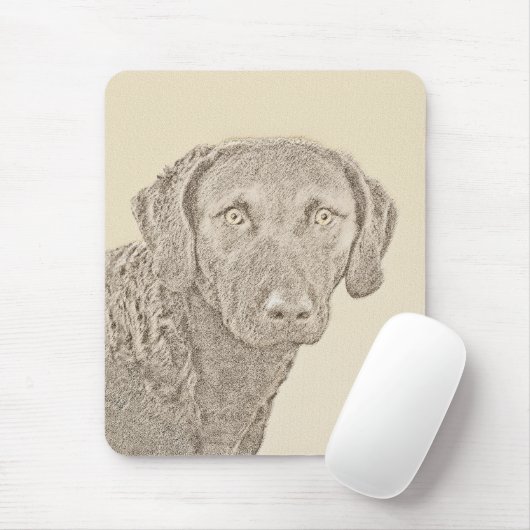 Chesapeake Bay Retriever originele hondkunst schil Muismat (Met muis)