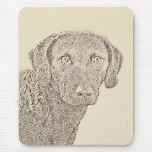 Chesapeake Bay Retriever originele hondkunst schil Muismat (Voorkant)