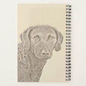 Chesapeake Bay Retriever originele hondkunst schil Planner (Achterkant)