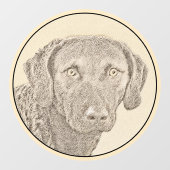 Chesapeake Bay Retriever originele hondkunst schil Raamsticker (Vel)
