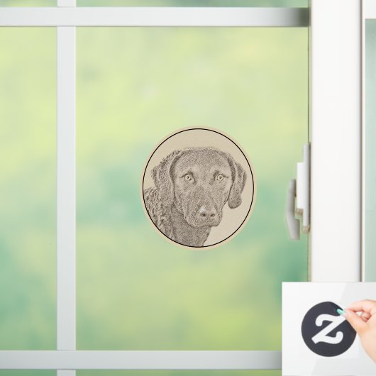 Chesapeake Bay Retriever originele hondkunst schil Raamsticker (Huis)