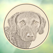 Chesapeake Bay Retriever originele hondkunst schil Raamsticker (Vel 3)