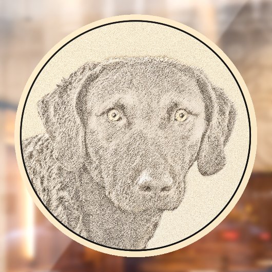 Chesapeake Bay Retriever originele hondkunst schil Raamsticker (Vel 2)