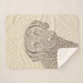 Chesapeake Bay Retriever originele hondkunst schil Sherpa Deken (Voorkant (horizontaal))