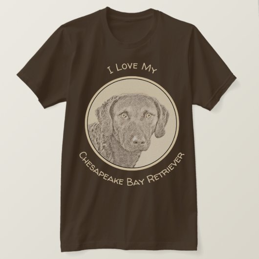 Chesapeake Bay Retriever originele hondkunst schil T-shirt (Design voorkant)