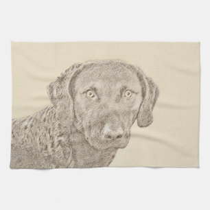 Chesapeake Bay Retriever originele hondkunst schil Theedoek
