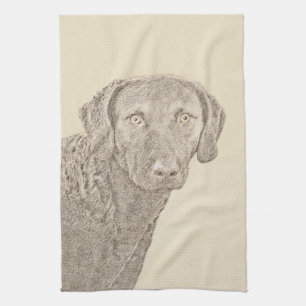 Chesapeake Bay Retriever originele hondkunst schil Theedoek