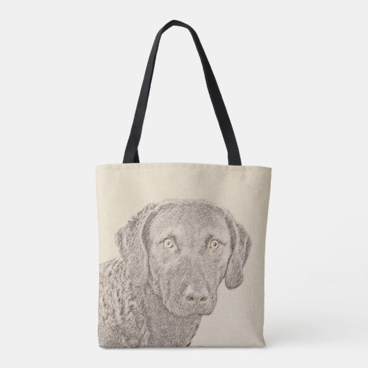 Chesapeake Bay Retriever originele hondkunst schil Tote Bag (Achterkant)