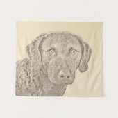 Chesapeake Bay Retriever originele hondkunst schil Wandkleed (Voorkant (horizontaal))