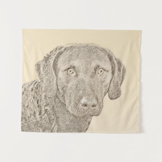 Chesapeake Bay Retriever originele hondkunst schil Wandkleed (Voorkant (horizontaal))