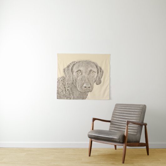Chesapeake Bay Retriever originele hondkunst schil Wandkleed (In Situ (horizontaal))