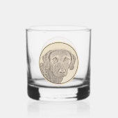 Chesapeake Bay Retriever originele hondkunst schil Whisky Glas (Achterkant)