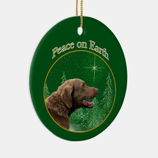 Chesapeake Bay Retriever Peace Keramisch Ornament (Rechts)