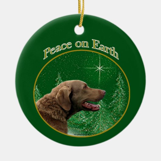 Chesapeake Bay Retriever Peace Keramisch Ornament (Voorkant)