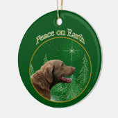 Chesapeake Bay Retriever Peace Keramisch Ornament (Links)
