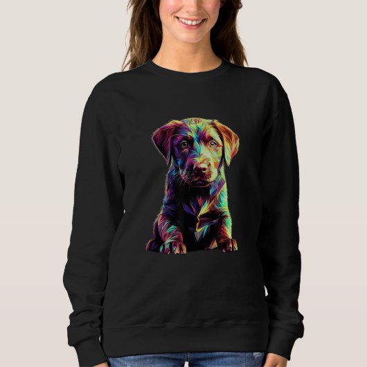 Chesapeake Bay Retriever Puppy Dog Pop Art Trui (Voorkant)