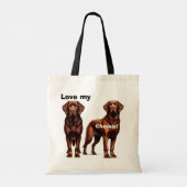 Chesapeake Bay Retriever Puppy Tote Bag (Achterkant)