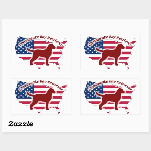 Chesapeake Bay Retriever Rechthoekige Sticker (Vel)