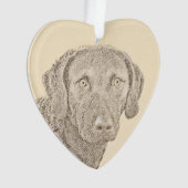 Chesapeake Bay Retriever Schilderij Originele Hond Ornament (voorkant)