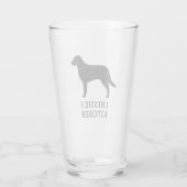 Chesapeake Bay Retriever Silhouette Chessie Dog Glas (Achterkant)