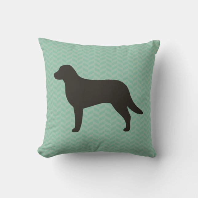 Chesapeake Bay Retriever Silhouette Kussen (Voorkant)