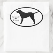 Chesapeake Bay Retriever SIlhouette Ovale Sticker (Tas)