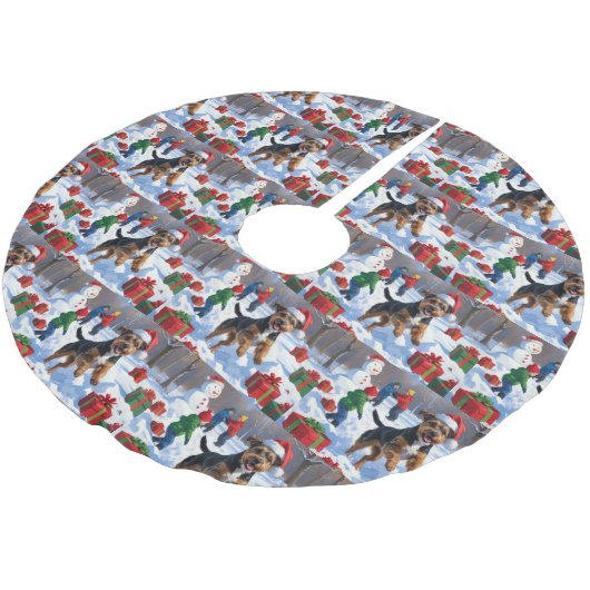 Chesapeake Bay Retriever Sneeuw met Kerstmis Pet Kerstboom Rok (Gekanteld)