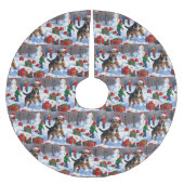 Chesapeake Bay Retriever Sneeuw met Kerstmis Pet Kerstboom Rok (Voorkant)