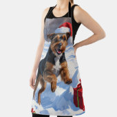 Chesapeake Bay Retriever Sneeuw met Kerstmis Pet Schort (Insitu)