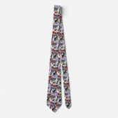 Chesapeake Bay Retriever Sneeuw met Kerstmuts Stropdas (Voorkant)