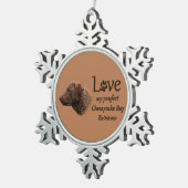 Chesapeake Bay Retriever Tin Sneeuwvlok Ornament (Rechts)