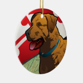 Chesapeake Bay Retriever van Maryland, Chessie Keramisch Ornament (Rechts)