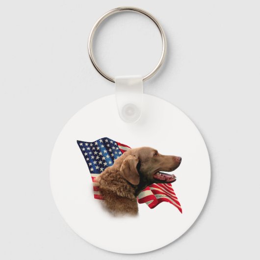 Chesapeake Bay Retriever-vlag Sleutelhanger (Voorkant)