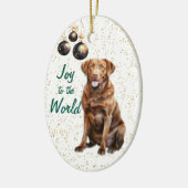 Chesapeake Bay Retriever Vreugde aan de Wereld Vak Keramisch Ornament (Links)